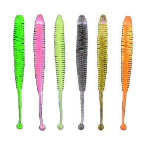 Free samples 7cm 10g 10pcs/bag Micro PVC Silicone 6 Colors Soft Plastic Saltwater Fishing Lures Soft Lures