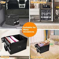 Caja Archivadora Portátil de 2 Capas, Resistente al Fuego y al Agua, con Cierre, para Oficina y Hogar, Organizador de Documentos con Cerradura, Almacenamiento Seguro de Archivos, Silicona