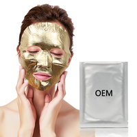 Masque facial hydratant, blanchissant et nourrissant anti-rides 24 carats à la vitamine C, type peel-off, avec feuilles d'or