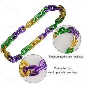 Collar de Cadena de Plástico ABS con Recubrimiento UV al por Mayor, Novedad No Luminosa para Navidad y Fiesta de Mardi Gras - Product Image 2