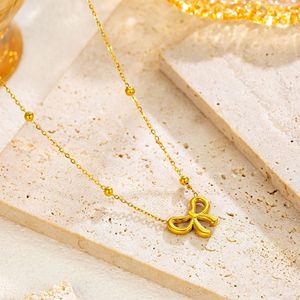 Sweet Bowknot Jewelry Set | 18K PVD Gold Plated Stainless Steel | Chic Bow Necklace, Bracelet, Anklet & <b>Stud</b> <b>Earrings</b> for Women - Product Image 2