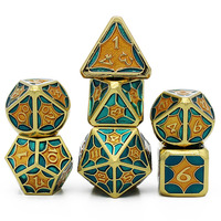 Jeu de dés polyédriques en métal D20 pour jeux de rôle D&D et jeux de société