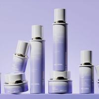 Ensemble de soins de la peau de luxe YIHUI Glass, emballage cosmétique, flacon carré plat, pot, tonique, lotion, essence, sérum, crème, bouchon à vis, logo personnalisé