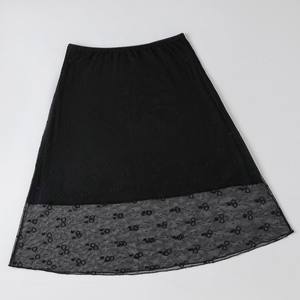 Falda Interior Transparente con Encaje Floral de Color Sólido en Oferta, Tallas S/M/L/XL, por Encima de la Rodilla - Product Image 5