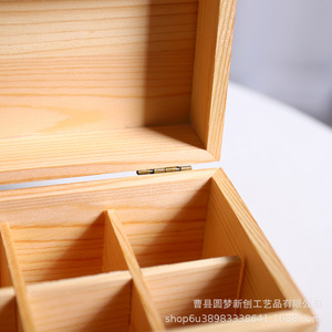 Bamboo or wooden box <b>with</b> lock, <b>dressing</b> <b>table</b> <b>storage</b> box, wooden packaging box, ornament, gift box, essential oil <b>storage</b> box - Product Image 3