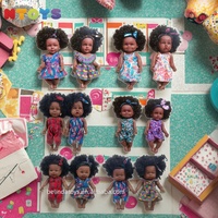 Poupée Bébé Reborn Fille en Vinyle de 12 Pouces, Vente en Gros Usine Belinda, 4 Pièces par Boîte, Mignonne Poupée Noire Jouet pour Enfants