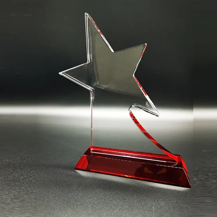 Nieuwe Ontwerpaanpassing Van De Fabrikant Van Elke Vorm Blanco Handgemaakte Kristallen Kunst Glazen Trofee