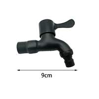Robinet de jardin en acier inoxydable moderne de 1/2 pouces avec poignée en fer unique Robinets d'eau en céramique pour l'extérieur Cuisine Salle de bain