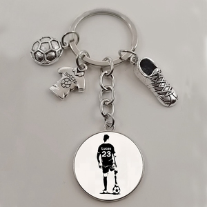 <span class=keywords><strong>Porte</strong></span>-clés personnalisé avec nom pour jouer au Football, vente en gros - Product Image 5