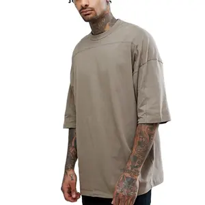 Hip Hop Kleding Mannen Zware 100% Katoen Custom Kleuren Drop Schouder Oversize T-shirt