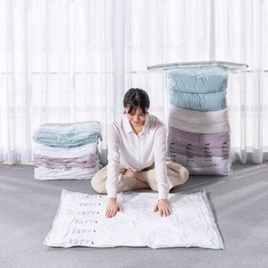 Personalized Comforter Storage Bag Transparent Storage Clothing Organizer Bags