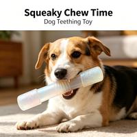 Jouet pour chien TPR Squeaky Golden Cudgel, inspiré du Roi Singe, jouet à mâcher texturé doux pour le nettoyage des dents et le jeu interactif avec le chien