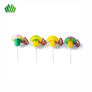 Palillos de frutas desechables en forma de seta, decoraciones para pasteles, palillos de bambú para cóctel - Product Image 6