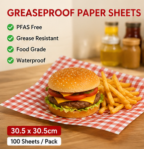 <b>Red</b> Checkered Wax Coated Disposable Virgin Tissue <b>Paper</b> Single Side Waterproof Oilproof Food Packaging - Product Image 6