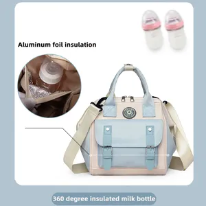 Wholesale Tote Diaper Bag Backpack For Mothers Fashion Waterproof Custom Logo Mom Mommy Baby Nylon Urinary Cloth Bag