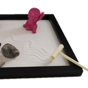 Mini ensemble cadeau de jardin de roche japonaise, décoration de bureau de maison, <span class=keywords><strong>Kit</strong></span> de sable de jardin Zen - Product Image 6