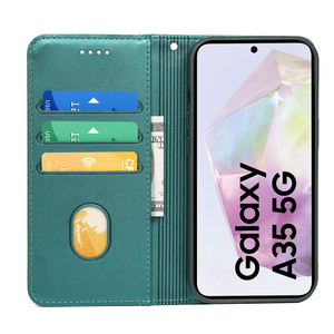 Housse de téléphone rétro magnétique en cuir PU pour <span class=keywords><strong>Samsung</strong></span> Galaxy S25 <span class=keywords><strong>Xcover</strong></span> 7 <span class=keywords><strong>5</strong></span> M55 M14 Flip Folio Strap Girl NFC Purse Case - Product Image 2