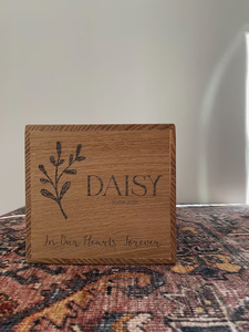 Wooden Pet Urn Ashes Keepsake <b>Box</b> Wood Engraved for - Product Image 3
