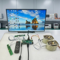 Carte de contrôle d'écran TFT LCD LVDS avec 2 entrées HD/VGA/2 USB/CVBS, prise en charge du jeu en boucle USB pour la publicité et la télécommande