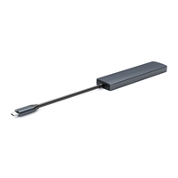 Aluminiumlegierung 7-Port USB 3.2 10Gbps Übertragung USB-Erweiterung Laptop USB-Hub Dockingstation PD 100W TV Audio 4K 60Hz