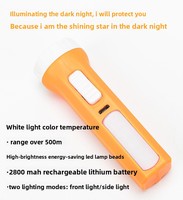 Lampe torche LED rechargeable, batterie au lithium intégrée, lumière latérale COB, mini torche portable, choix de cadeau pour les situations d'urgence et le camping