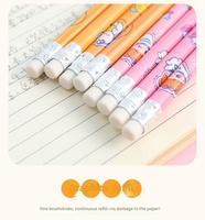 Nouvelle Arrivée Crayons de la Série Astronaute de Dessin Animé avec Gomme Intégrée, Outils d'Écriture Artistique pour Enfants, Lot de 4 Crayons Emballés, Vente en Gros