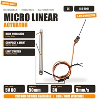Actionneur linéaire micro 5V à verrouillage automatique, contrôle de vitesse PWM, mini moteur à tige de poussée électrique, basse tension CC pour applications de bras robotisés