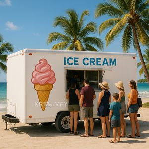 Remolque de Comida Móvil de Acero Inoxidable para Camiones, Carrito de Comida Multifuncional para Café y Aperitivos Rápidos, 2025 - Product Image 4