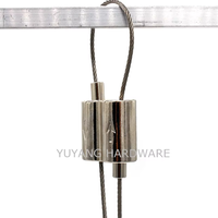 Pince à câble en aluminium à double boucle, prix d'usine, pour système de suspension d'éclairage, câble en acier