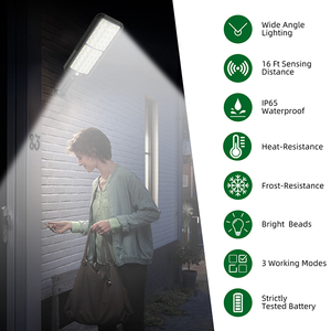 โคมไฟถนนแบบบูรณาการชาร์จพลังงานแสงอาทิตย์กันน้ำสวิทช์ไฟเหนี่ยวนำโคมไฟควบคุมระยะไกล - Product Image 2