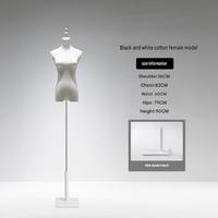 Maniquí de Exhibición para Tienda de Ropa, Maniquí de Mujer con Parte Superior de Gamuza para Vestidos de Novia, Accesorios para Escaparates