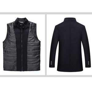 Cappotto Casual da <span class=keywords><strong>uomo</strong></span> con colletto rialzato in lana cappotto <span class=keywords><strong>invernale</strong></span> caldo a doppio collo giacca <span class=keywords><strong>Trench</strong></span> - Product Image 6