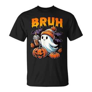 T-shirt Cute Spectral Friend pour enfants, manches courtes, col ras du cou, unisexe, imprimé numérique ludique, coupe confortable - Product Image 1