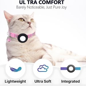 Rastreador GPS Bingolar para Gatos, Mini Rastreador Bluetooth para Mascotas, Collar de Nailon Rosa con Apple Find My, Rastreo en Tiempo Real, Resistente al Agua - Product Image 6