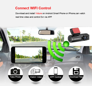 汽车行车记录仪夜间版 GPS 4K+1080P 黑匣子 DVR 迷你双镜头停车模式 Wifi 行车记录仪 - Product Image 6