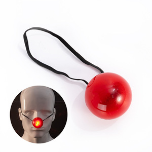 Nariz de payaso luminosa LED roja brillante con banda elástica para disfraz de fiesta de Halloween - Product Image 2