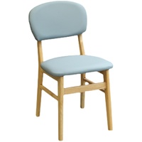 Canapé modulaire en tissu de style scandinave en bois clair avec table et chaises, lin bleu-gris pour café, librairie