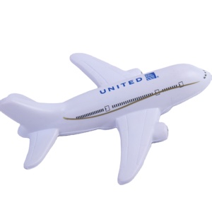 Hot Sale PU Foam Promotional Gift Custom Logo Printing Airplane Shape Stress Ball Toy Squeeze Toy - Product Image 1