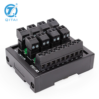 QMT083-P Bloc de bornes de sortie à 8 pôles à insertion rapide, module de signal PLC sur rail DIN DC24V 1A avec LED d'état pour interface de contrôle d'appareil