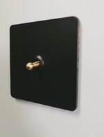 Interruptor de Pared de Palanca de Latón Negro Mate, Estilo Vintage, Estándar del Reino Unido, Nuevo Modelo 2026
