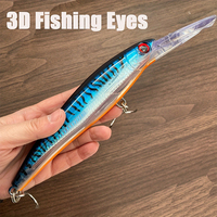 Leurre de pêche en eau salée robuste 160mm 200mm pour la pêche en haute mer, leurre de traîne, gros appât flottant, wobbler, minnow plongeant pour thon et marlin