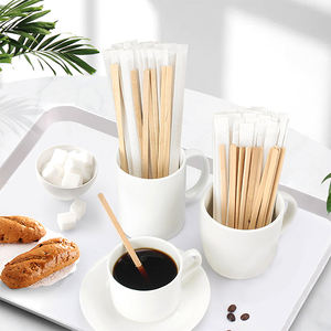 맞춤형 크기 일회용 음료 교반기 나무 커피 교반기 비 플라스틱 친환경 교반 스틱 - Product Image 4