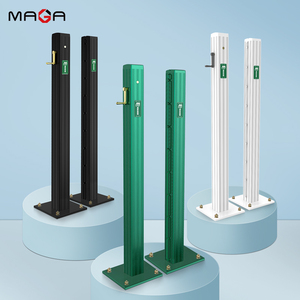 Cọc cầu lông nhôm lắp đặt nhanh chuyên nghiệp <span class=keywords><strong>v</strong></span>ới thiết bị tự khóa & hệ thống lưới - dành cho luyện tập & thi đấu - Product Image 1