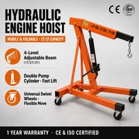 Grue hydraulique pliable de 2 tonnes, palan de levage portable, grue d'atelier mobile pour camion