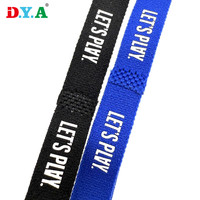 Bandes élastiques en nylon avec logo imprimé en silicone sur mesure pour le col des t-shirts et les bandeaux de sport
