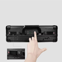 Boîte à outils personnalisable grande capacité à prix d'usine, avec serrure à empreinte digitale, en fibre de carbone noire, emballage personnalisé, type mallette