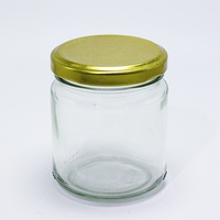 Vente en gros de pots en verre transparent ronds écologiques avec couvercles en métal pour le stockage du miel, des confitures, de l'huile d'olive et du sucre