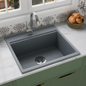 Vente chaude Composite Granit Cuisine Évier Matériaux Options Silgranite Quartz Pierre Évier pour Cuisine - Product Image 3