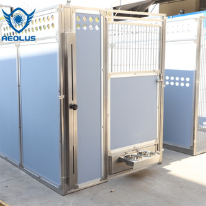 Caseta de perro de hierro 3D de patrón sólido, caseta de perro grande con cierre de botón a presión y palé de bandeja de plástico que incluye cuencos de comida - Product Image 4