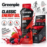 Gel énergétique classique Greenpie 22g de glucides, carburant d'endurance, énergie rapide, 12 sachets, gel énergétique de nutrition sportive OEM